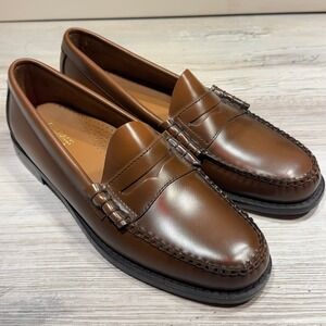 Bass Weejuns Larson Penny Loafers 10.5D Brown Leather